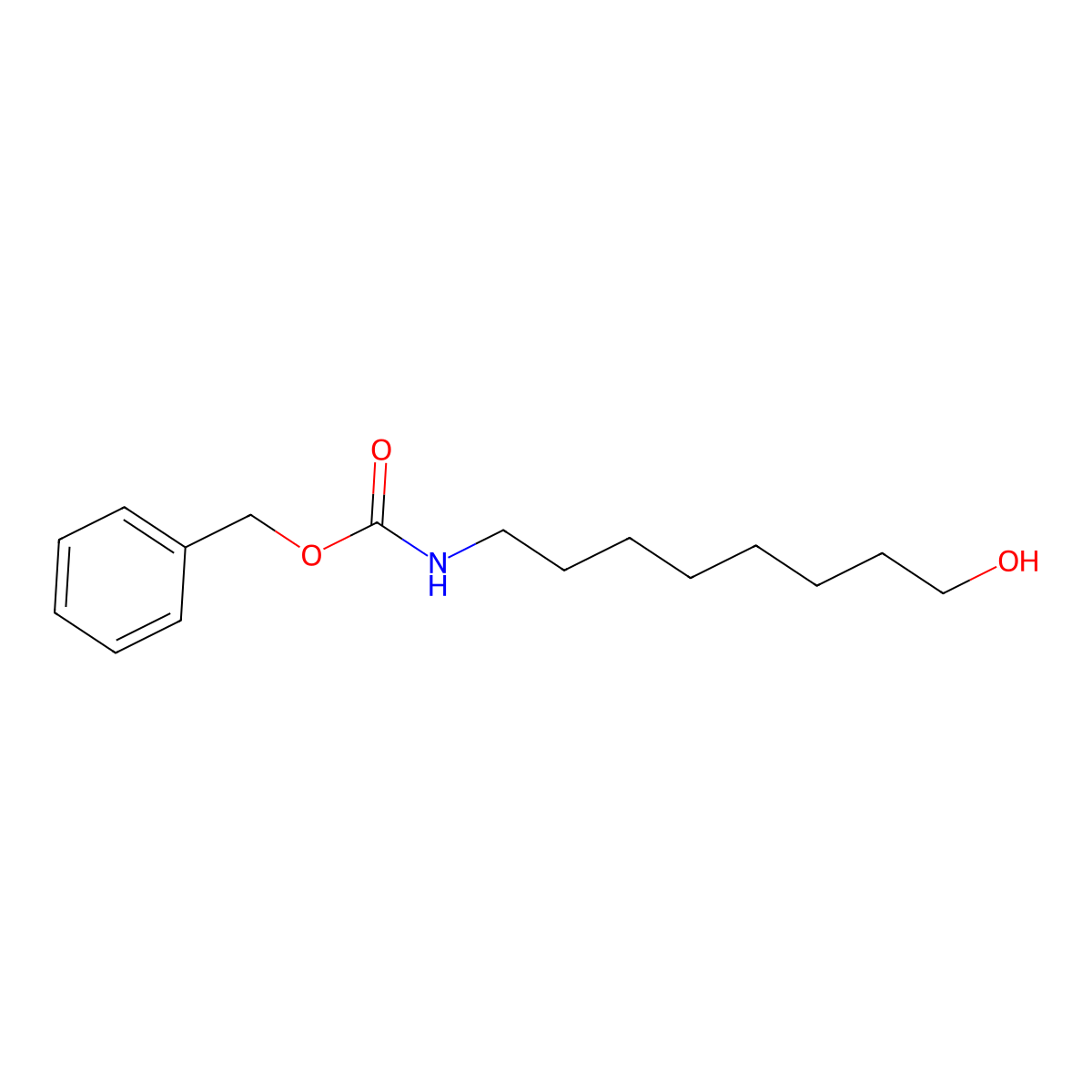 benzyl N-(8-hydroxyoctyl)carbamate molecular structure, CAS 134477-39-7