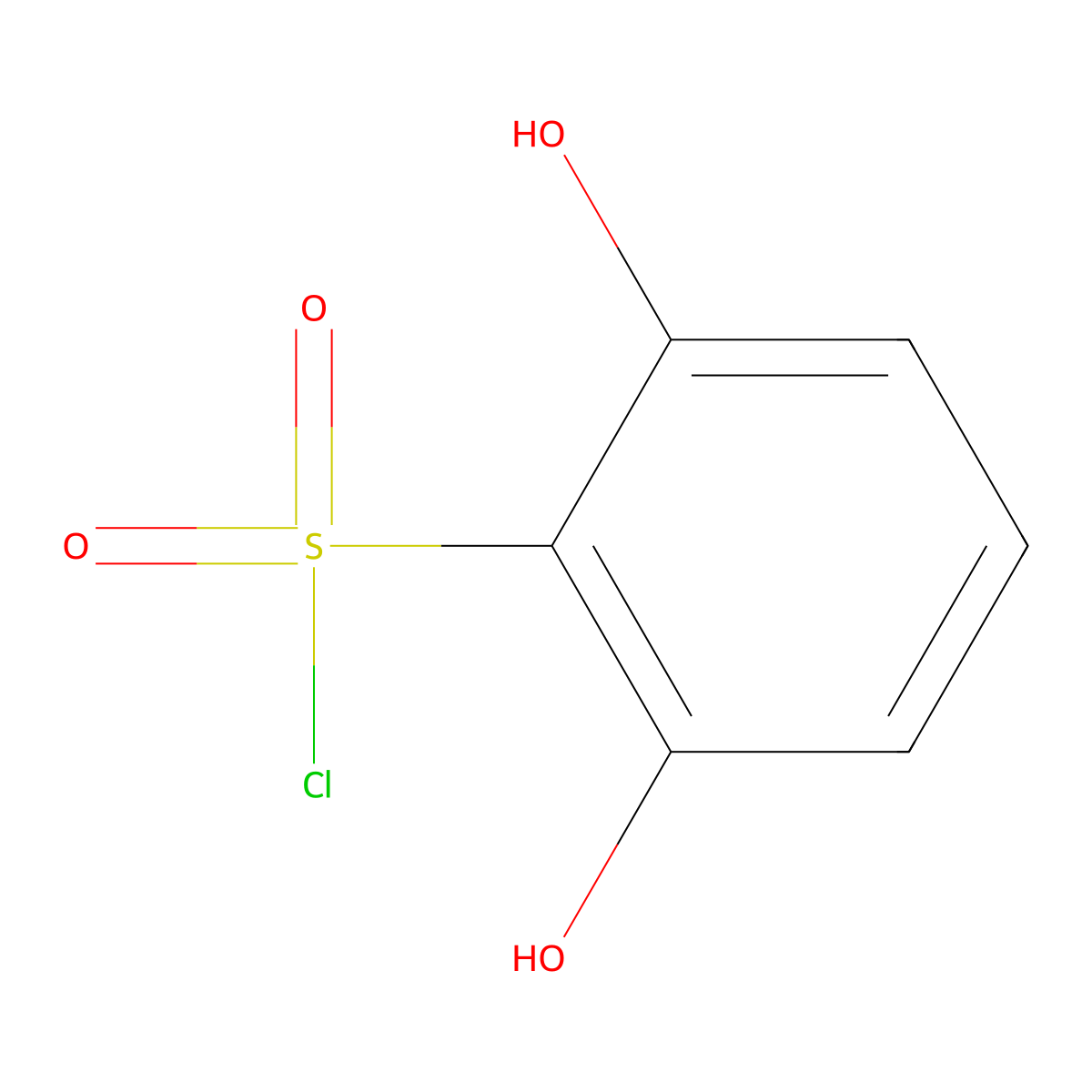 2,6-Dihydroxybenzene-1-sulfonyl chloride molecular structure, CAS 134479-02-0