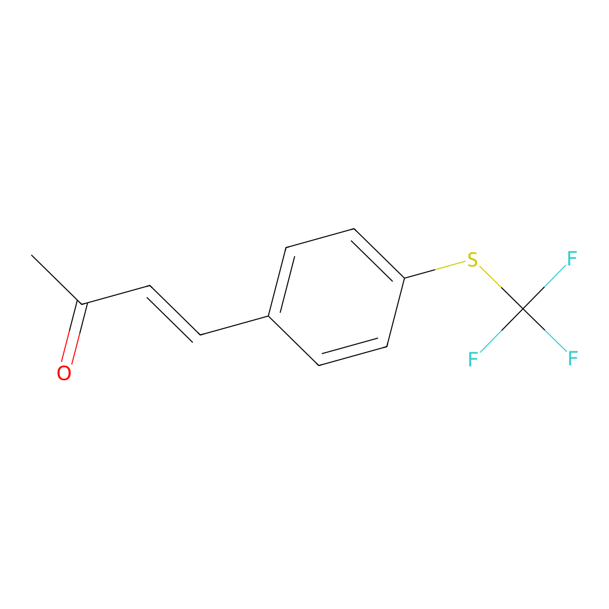 4-{4-[(Trifluoromethyl)sulfanyl]phenyl}but-3-en-2-one molecular structure, CAS 1344792-59-1