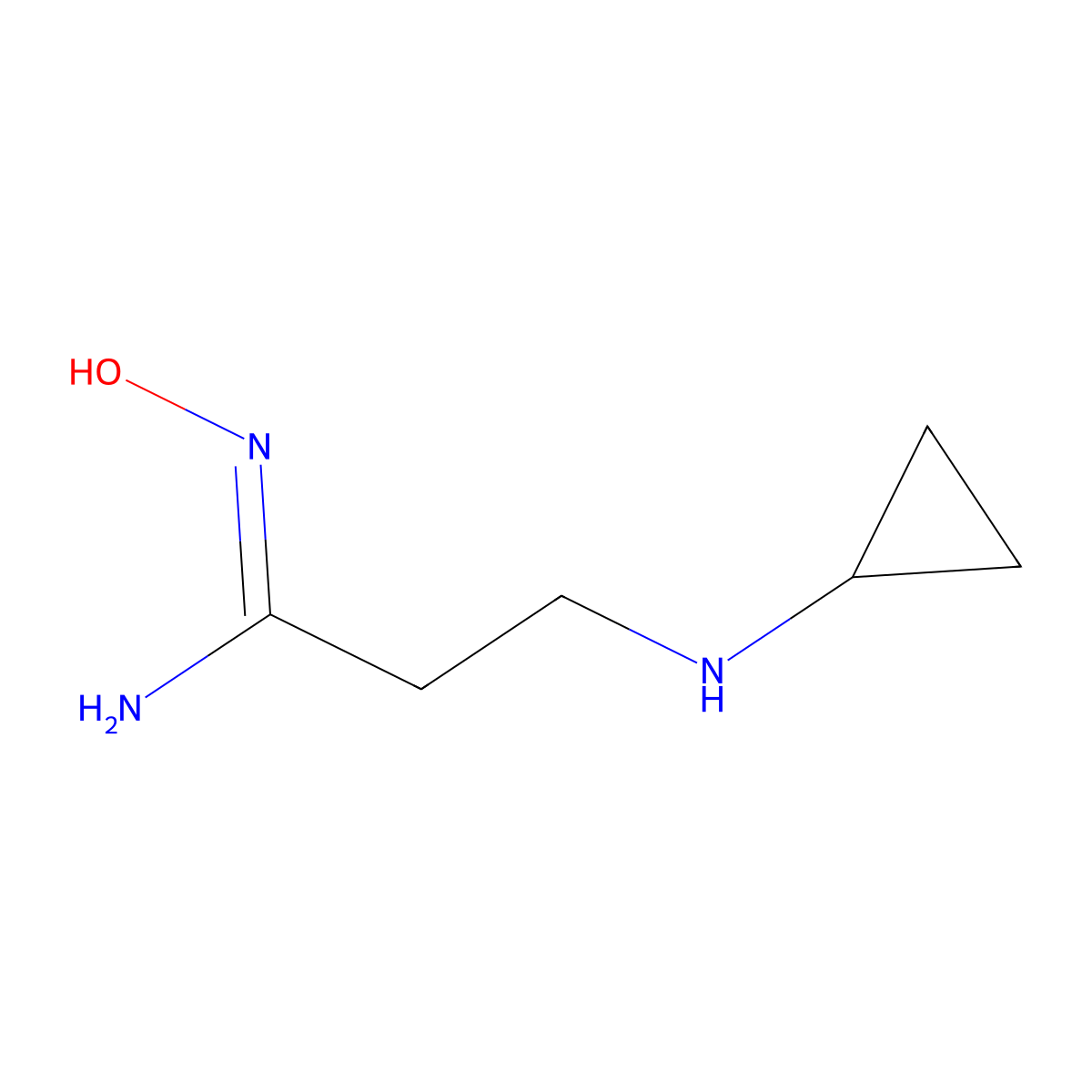 3-(cyclopropylamino)-N'-hydroxypropanimidamide molecular structure, CAS 1344798-48-6