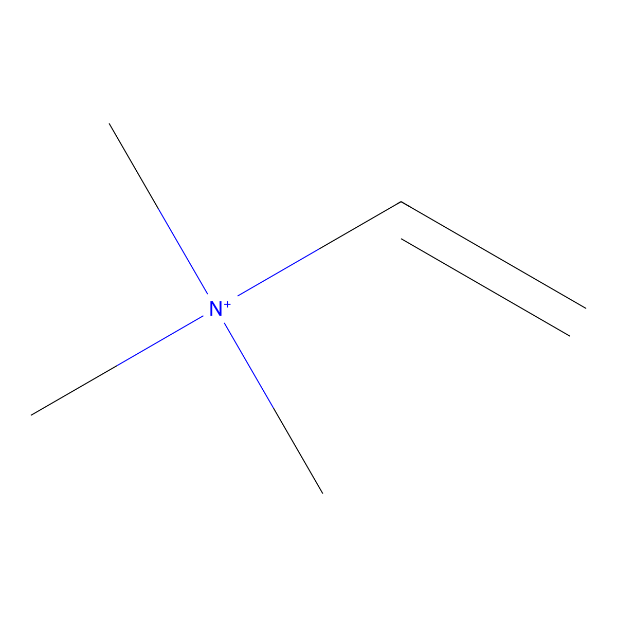 N,N,N-Trimethylethenaminium molecular structure, CAS 13448-18-5