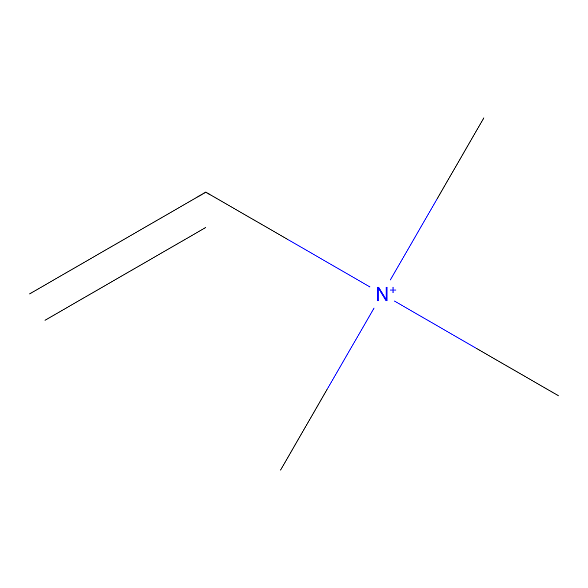 N,N,N-Trimethylethenaminium molecular structure, CAS 13448-18-5