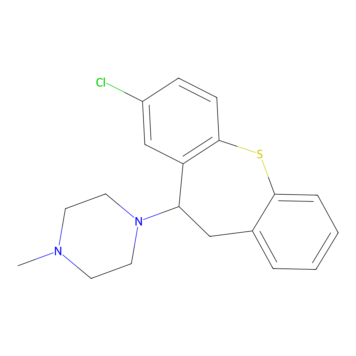 Octoclothepine molecular structure, CAS 13448-22-1