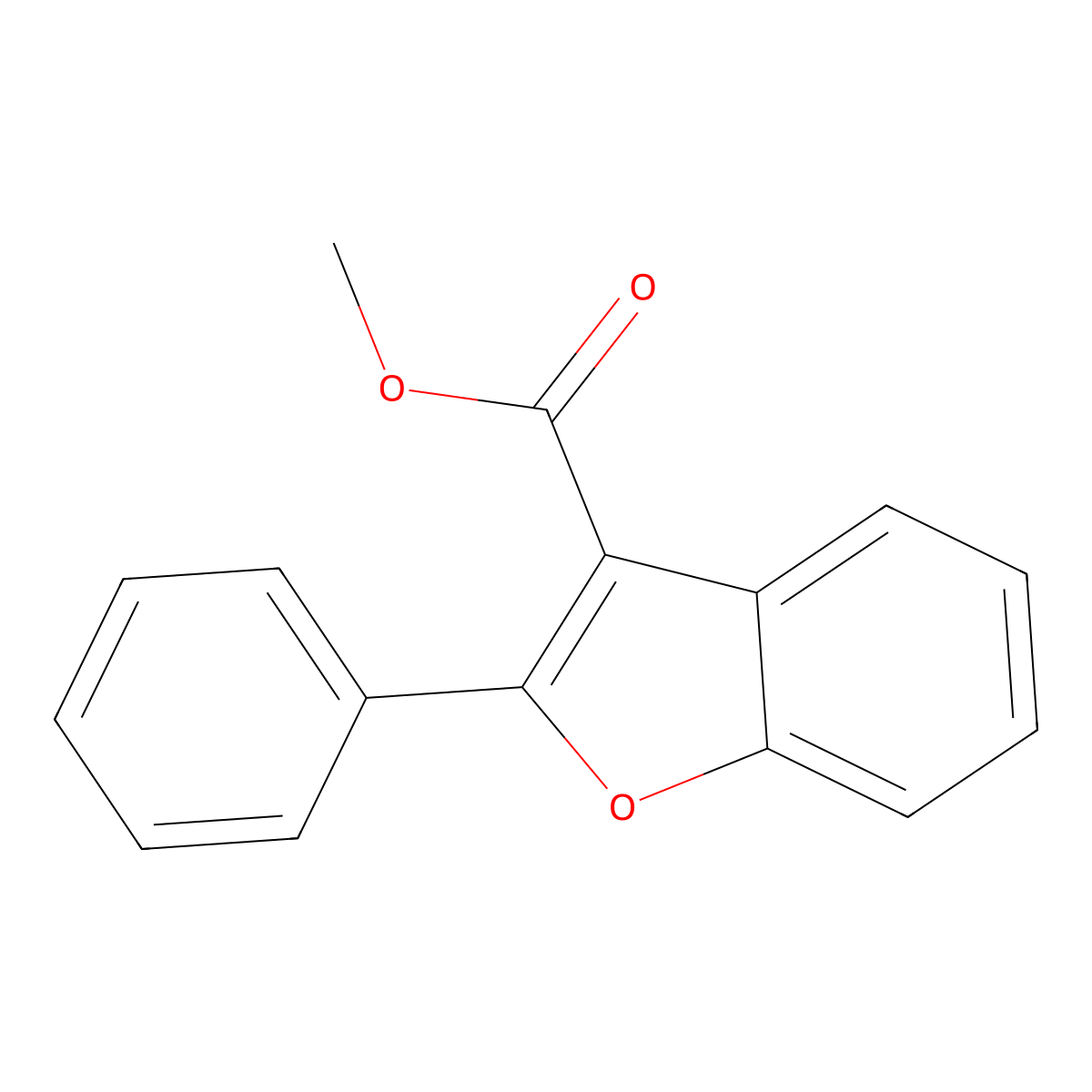 Methyl 2-phenylbenzofuran-3-carboxylate molecular structure, CAS 13448-97-0