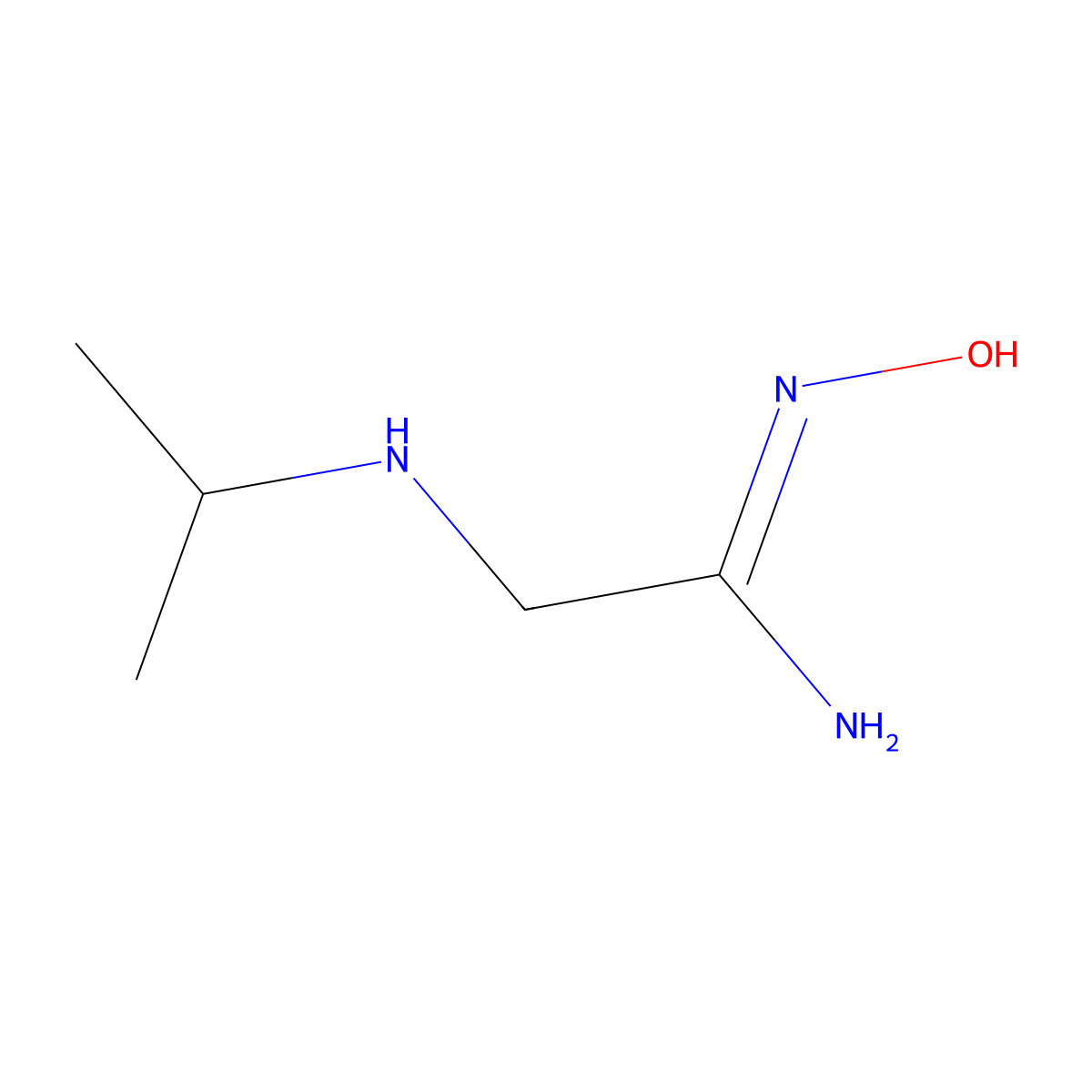 N'-hydroxy-2-[(propan-2-yl)amino]ethanimidamide molecular structure, CAS 1344802-60-3