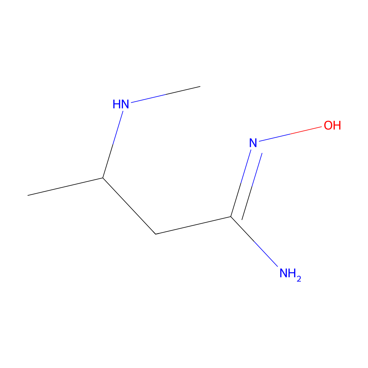N-hydroxy-3-(methylamino)butanimidamide molecular structure, CAS 1344803-98-0