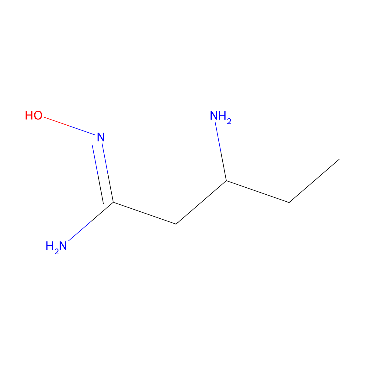 3-amino-N-hydroxypentanimidamide molecular structure, CAS 1344812-14-1