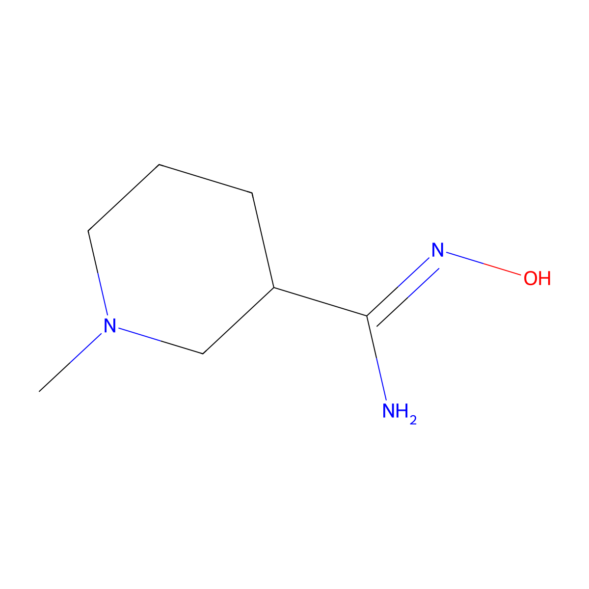N'-hydroxy-1-methylpiperidine-3-carboximidamide molecular structure, CAS 1344815-74-2