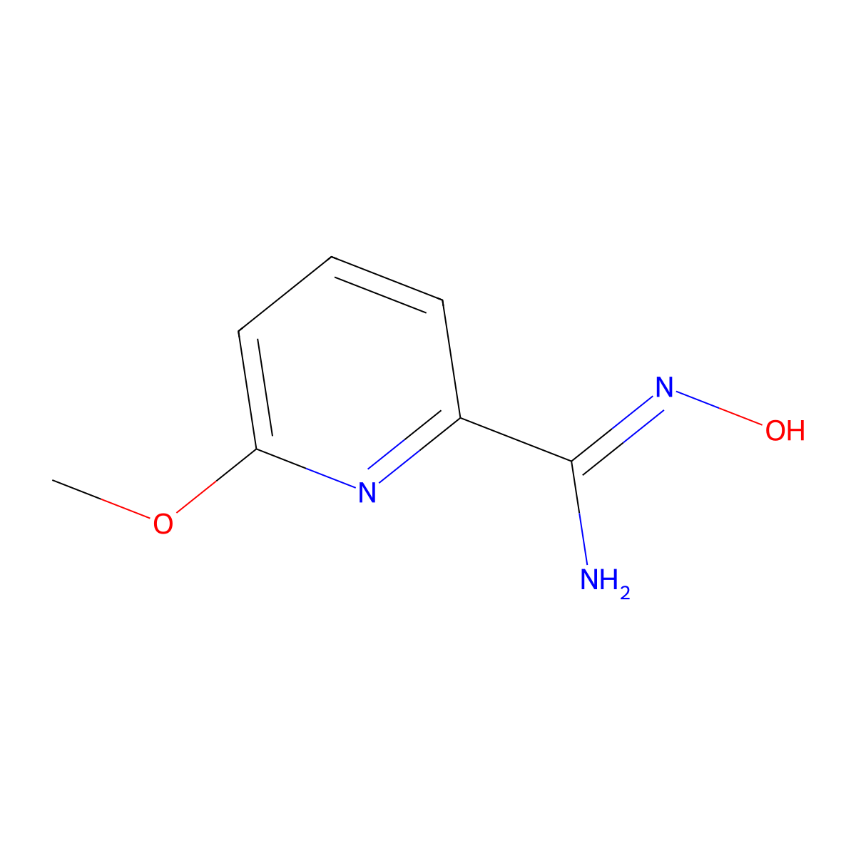 (Z)-N'-hydroxy-6-methoxypicolinimidamide molecular structure, CAS 1344821-34-6