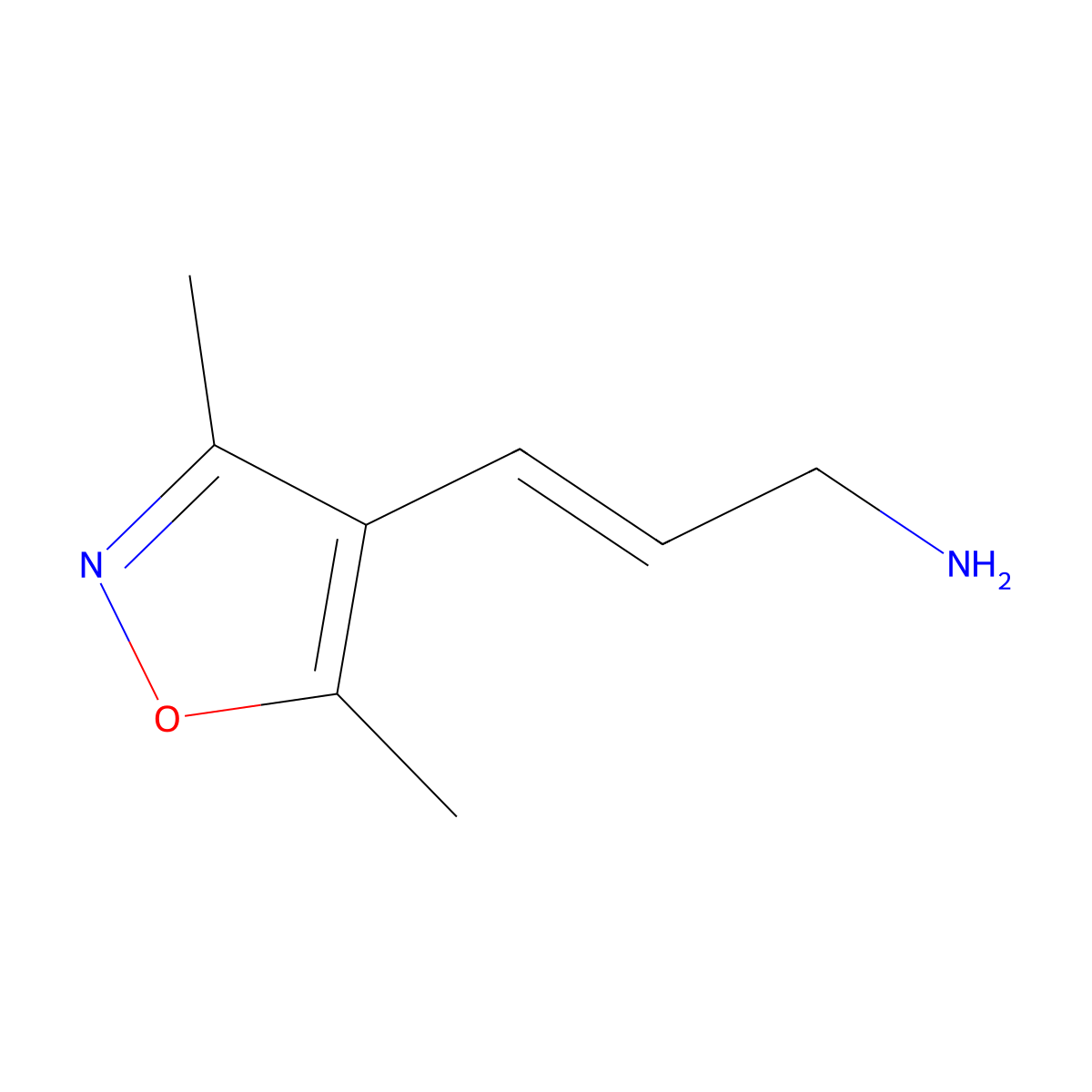 3-(Dimethyl-1,2-oxazol-4-yl)prop-2-en-1-amine molecular structure, CAS 1344834-30-5