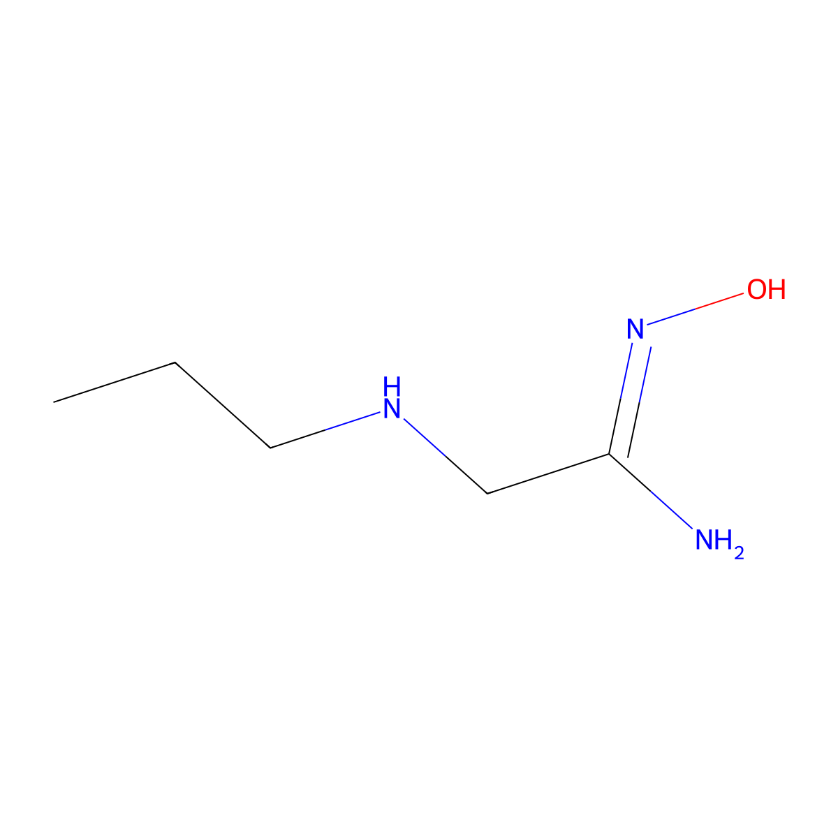 N-hydroxy-2-(propylamino)ethanimidamide molecular structure, CAS 1344836-52-7