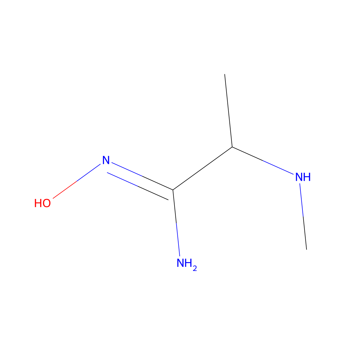N-hydroxy-2-(methylamino)propanimidamide molecular structure, CAS 1344837-76-8