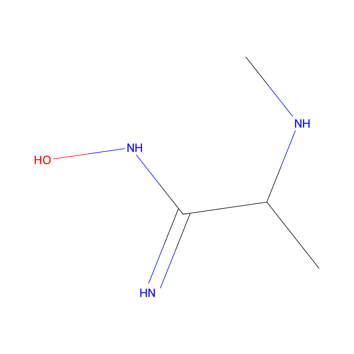 N-hydroxy-2-(methylamino)propanimidamide molecular structure, CAS 1344837-76-8