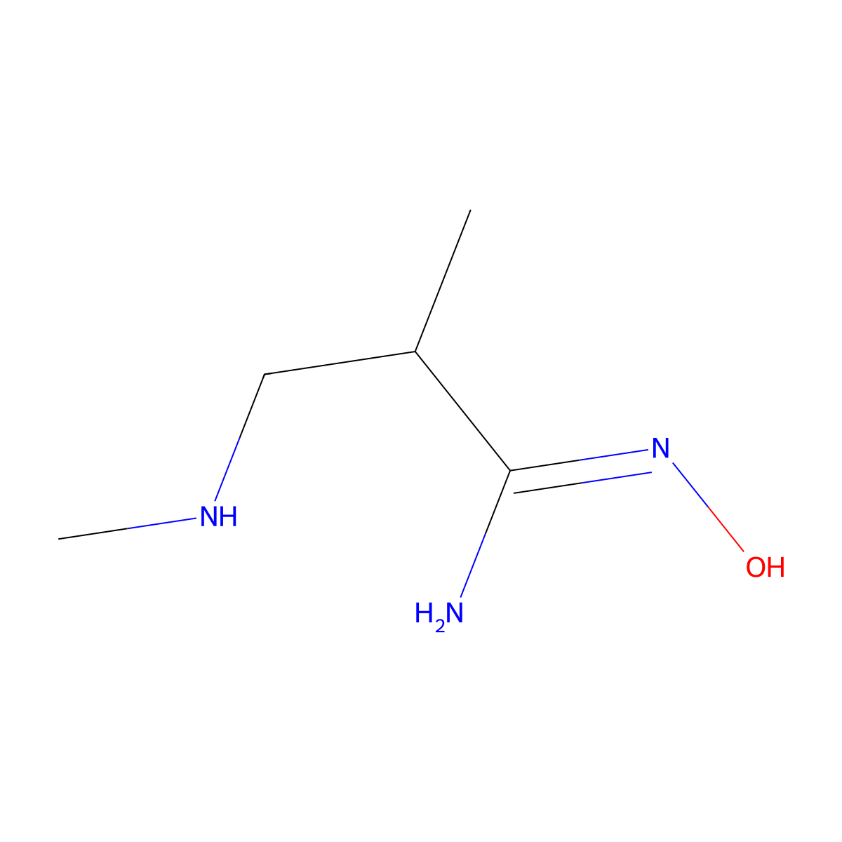 N-hydroxy-2-methyl-3-(methylamino)propanimidamide molecular structure, CAS 1344842-36-9