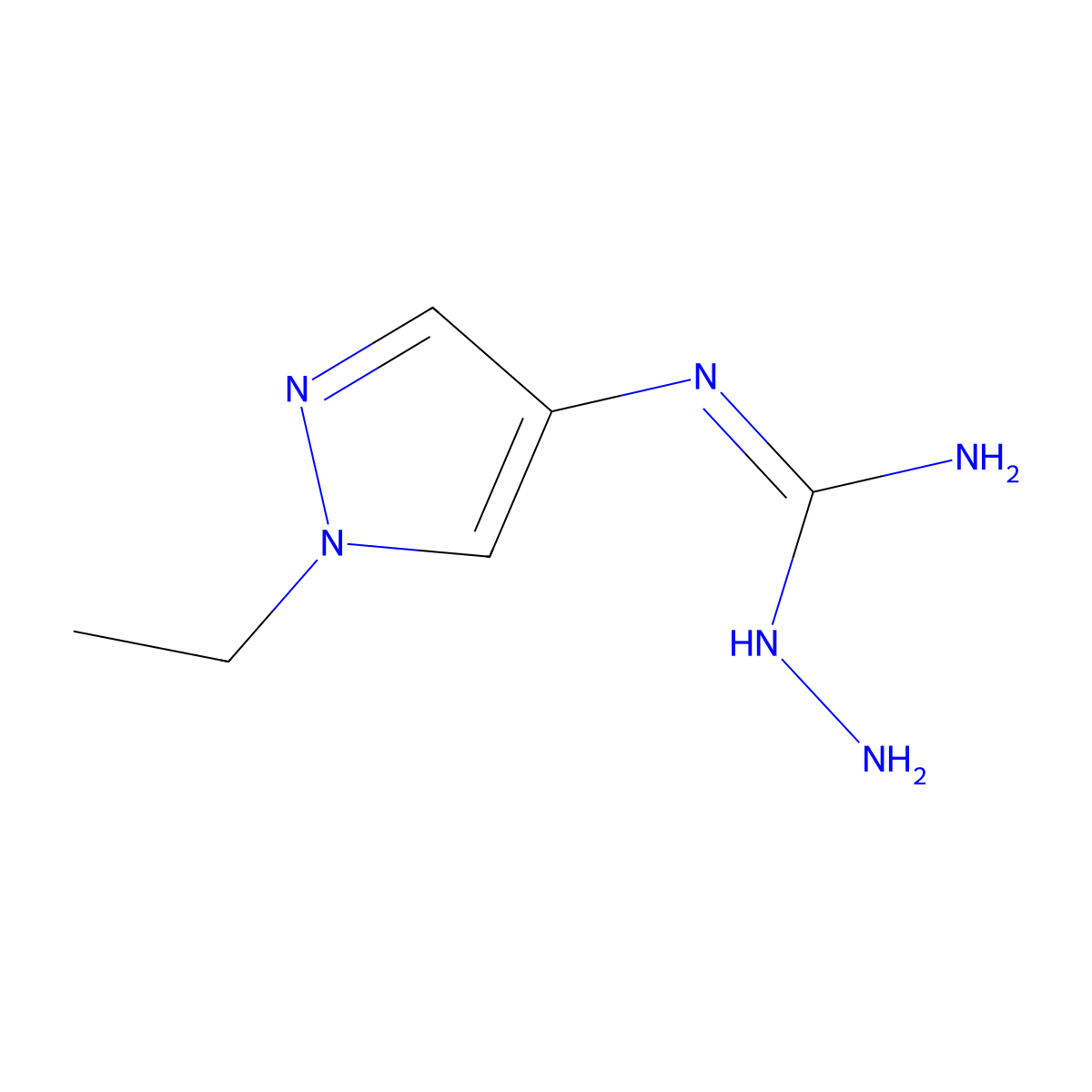 n-(1-Ethyl-1h-pyrazol-4-yl)hydrazinecarboximidamide molecular structure, CAS 1344848-12-9