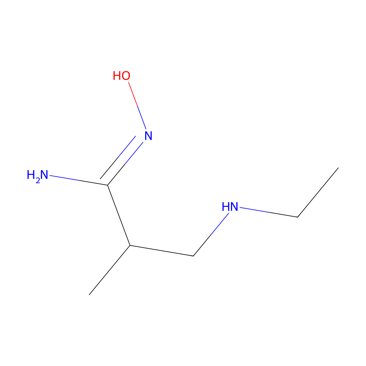 3-(ethylamino)-N'-hydroxy-2-methylpropanimidamide molecular structure, CAS 1344853-65-1