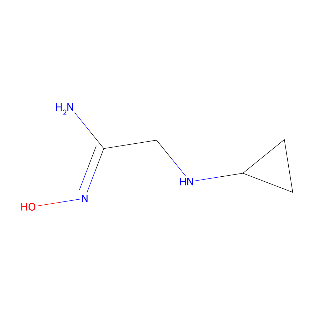 2-(cyclopropylamino)-N-hydroxyethanimidamide molecular structure, CAS 1344857-73-3