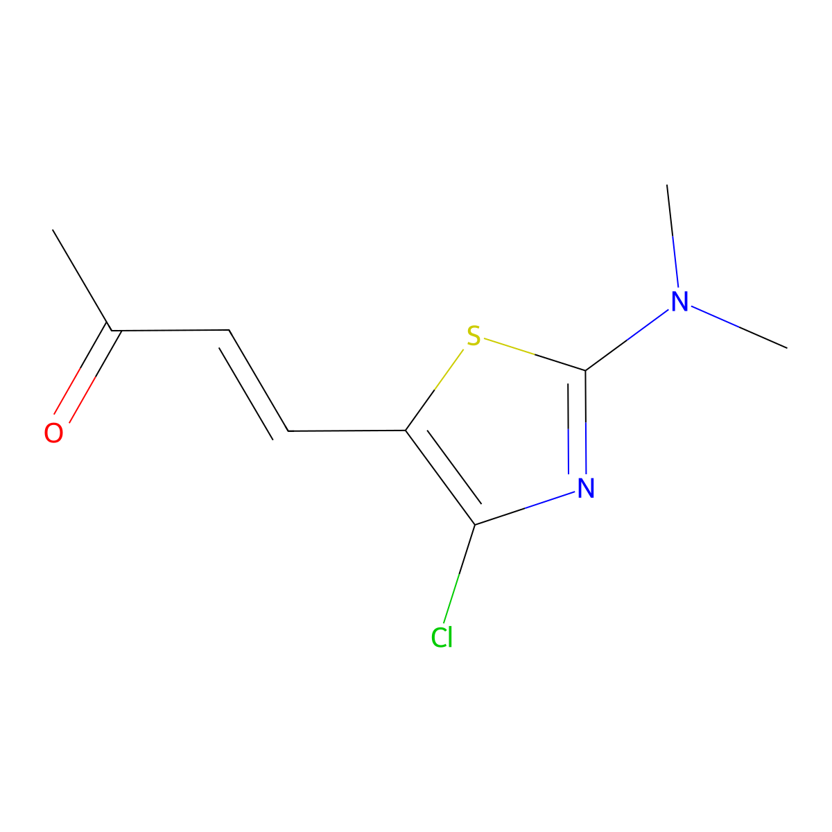 4-[4-Chloro-2-(dimethylamino)-1,3-thiazol-5-yl]but-3-en-2-one molecular structure, CAS 1344869-08-4