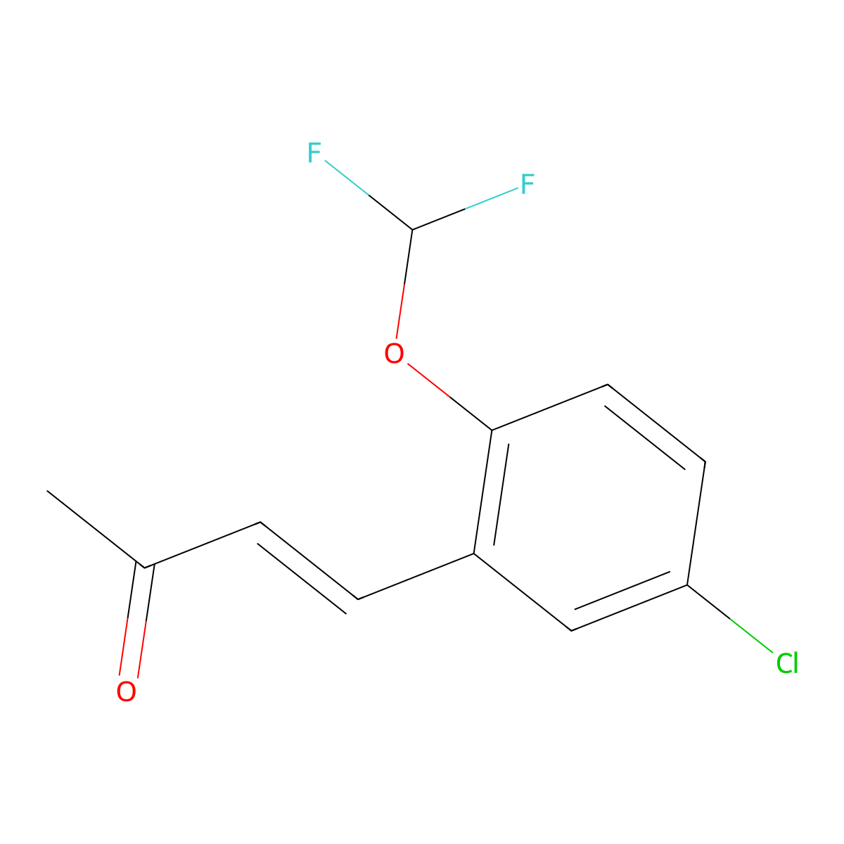 4-(5-Chloro-2-(difluoromethoxy)phenyl)but-3-en-2-one molecular structure, CAS 1344870-52-5