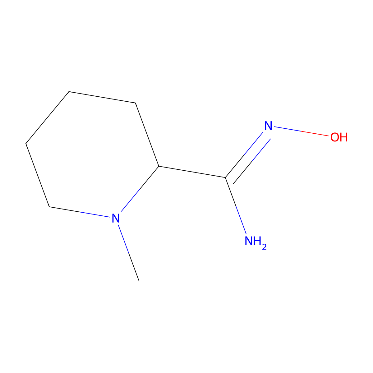 N-hydroxy-1-methylpiperidine-2-carboximidamide molecular structure, CAS 1344875-33-7