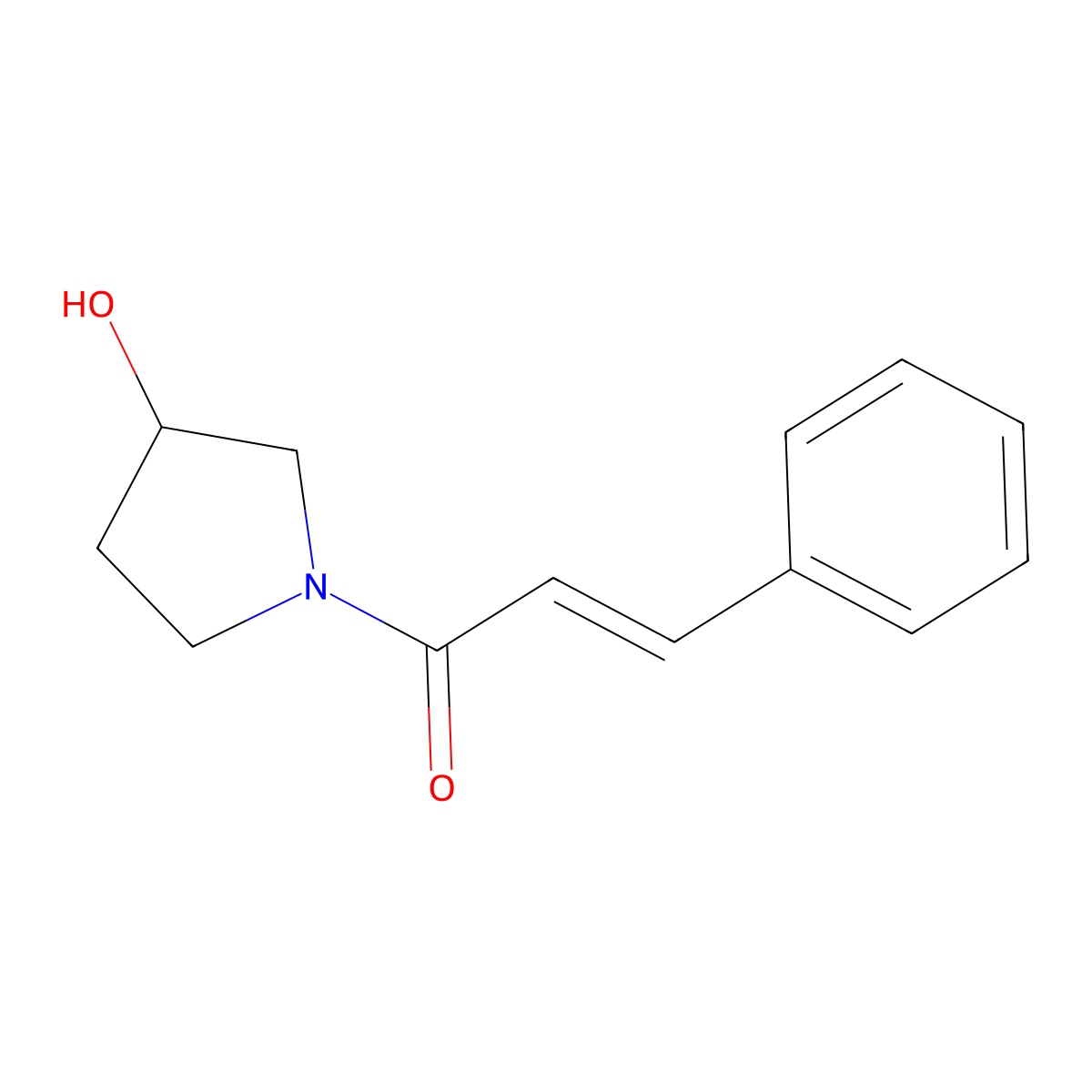 1-Cinnamoyl-3-hydroxypyrrolidine molecular structure, CAS 1344876-77-2