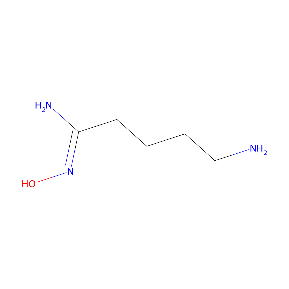 5-amino-N-hydroxypentanimidamide molecular structure, CAS 1344885-40-0