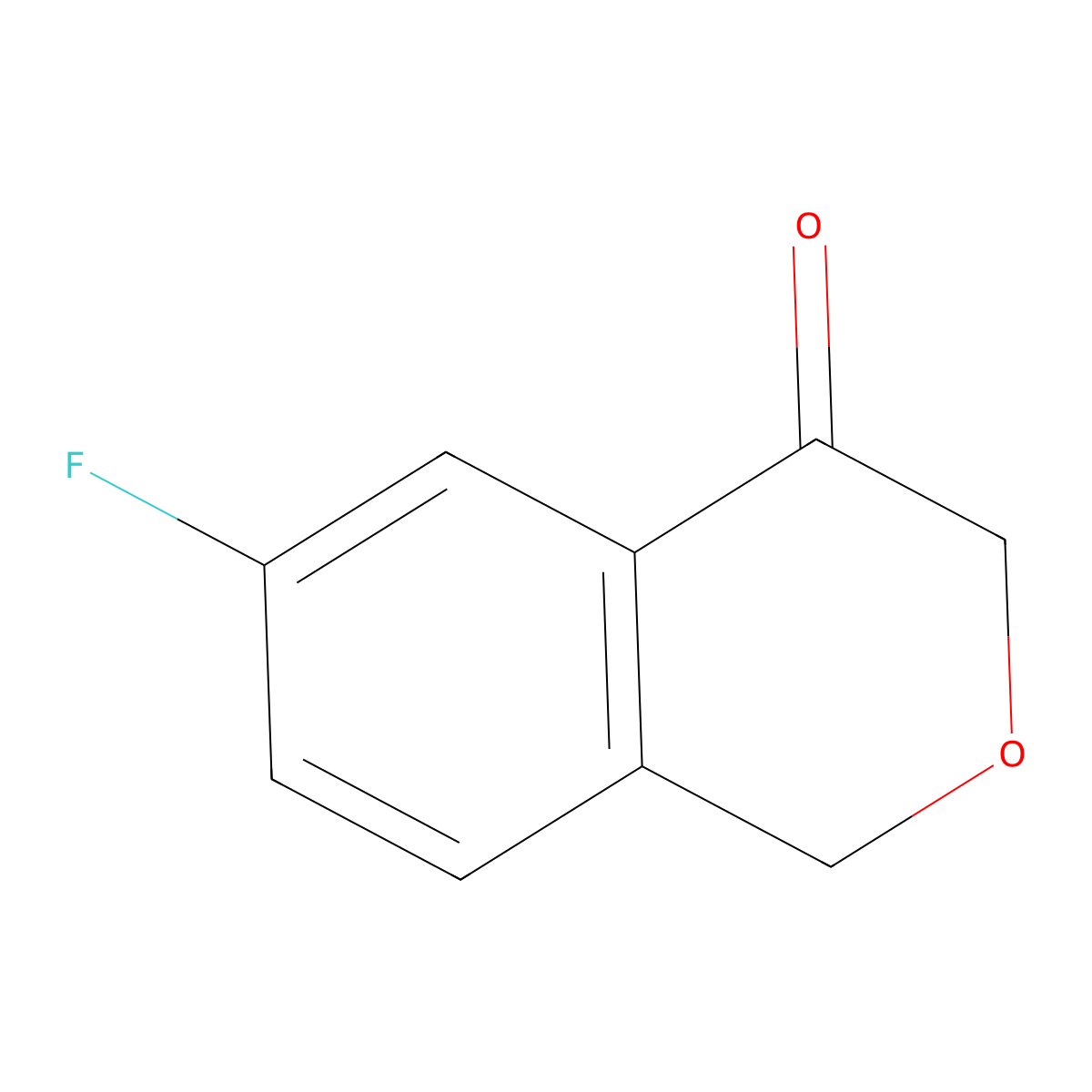 6-fluoro-3,4-dihydro-1H-2-benzopyran-4-one molecular structure, CAS 1344889-17-3
