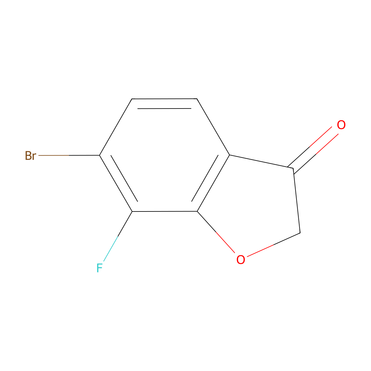6-Bromo-7-fluorobenzo[b]furan-3(2H)-one molecular structure, CAS 1344891-91-3