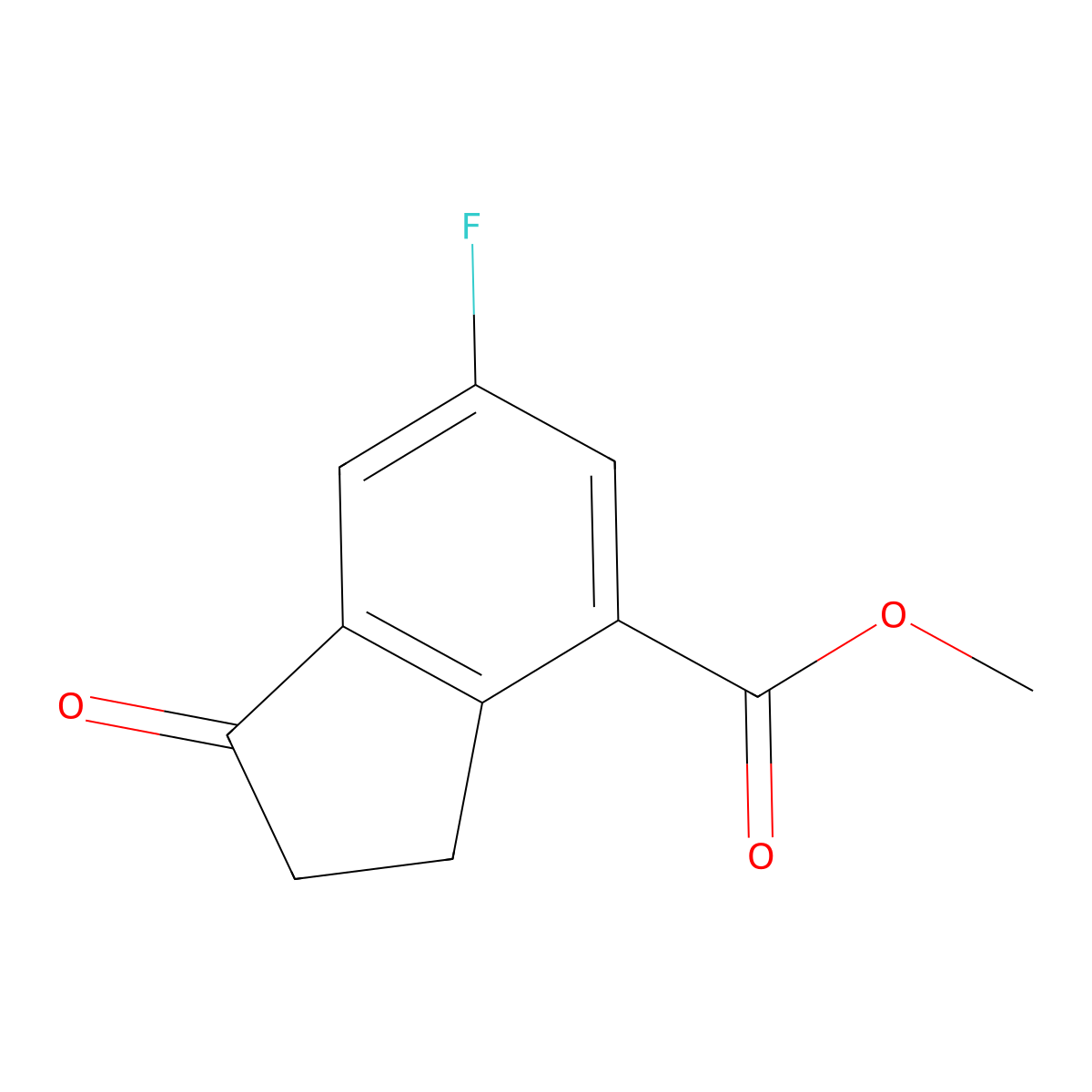 methyl 6-fluoro-1-oxo-2,3-dihydro-1H-indene-4-carboxylate molecular structure, CAS 1344892-17-6
