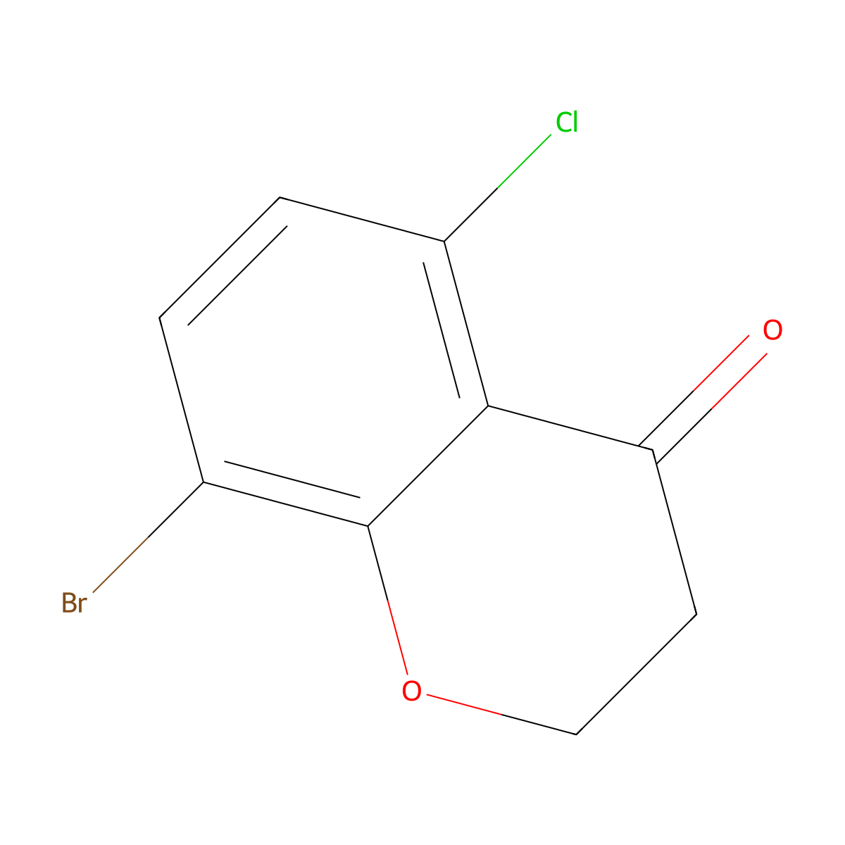 8-Bromo-5-chlorochroman-4-one molecular structure, CAS 1344892-19-8