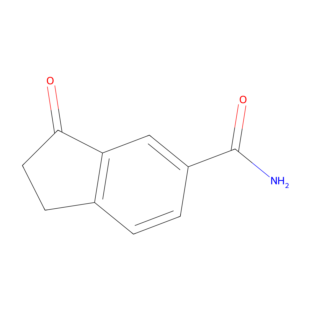 3-Oxo-2,3-dihydro-1H-indene-5-carboxamide molecular structure, CAS 1344893-69-1