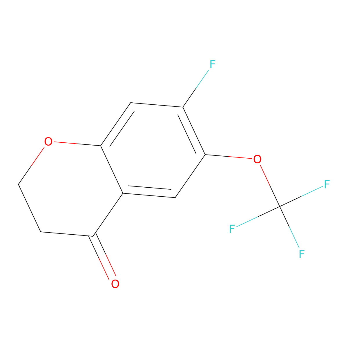 7-Fluoro-6-(trifluoromethoxy)chroman-4-one molecular structure, CAS 1344895-44-8