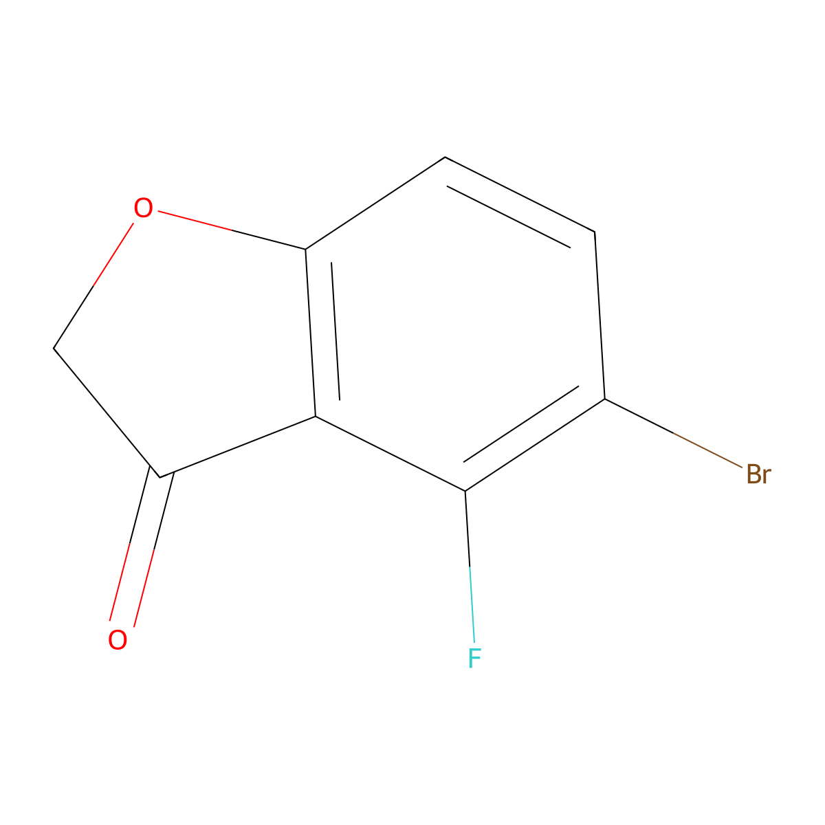 5-Bromo-4-fluoro-benzofuran-3-one molecular structure, CAS 1344896-30-5