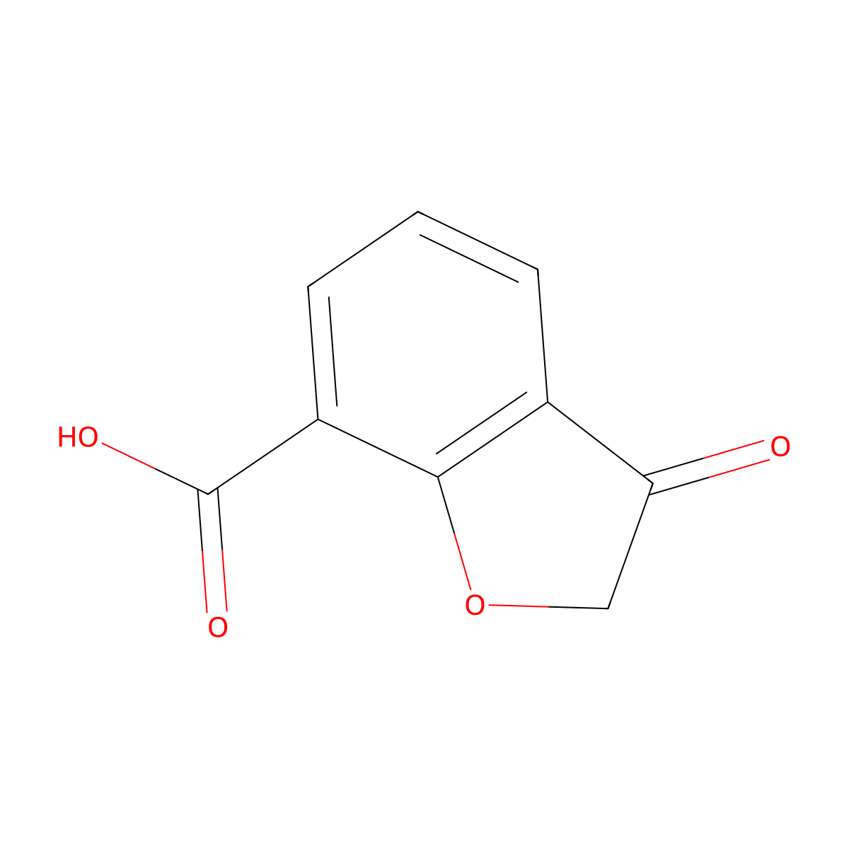 3-Oxo-2,3-dihydrobenzofuran-7-carboxylic acid molecular structure, CAS 1344897-22-8