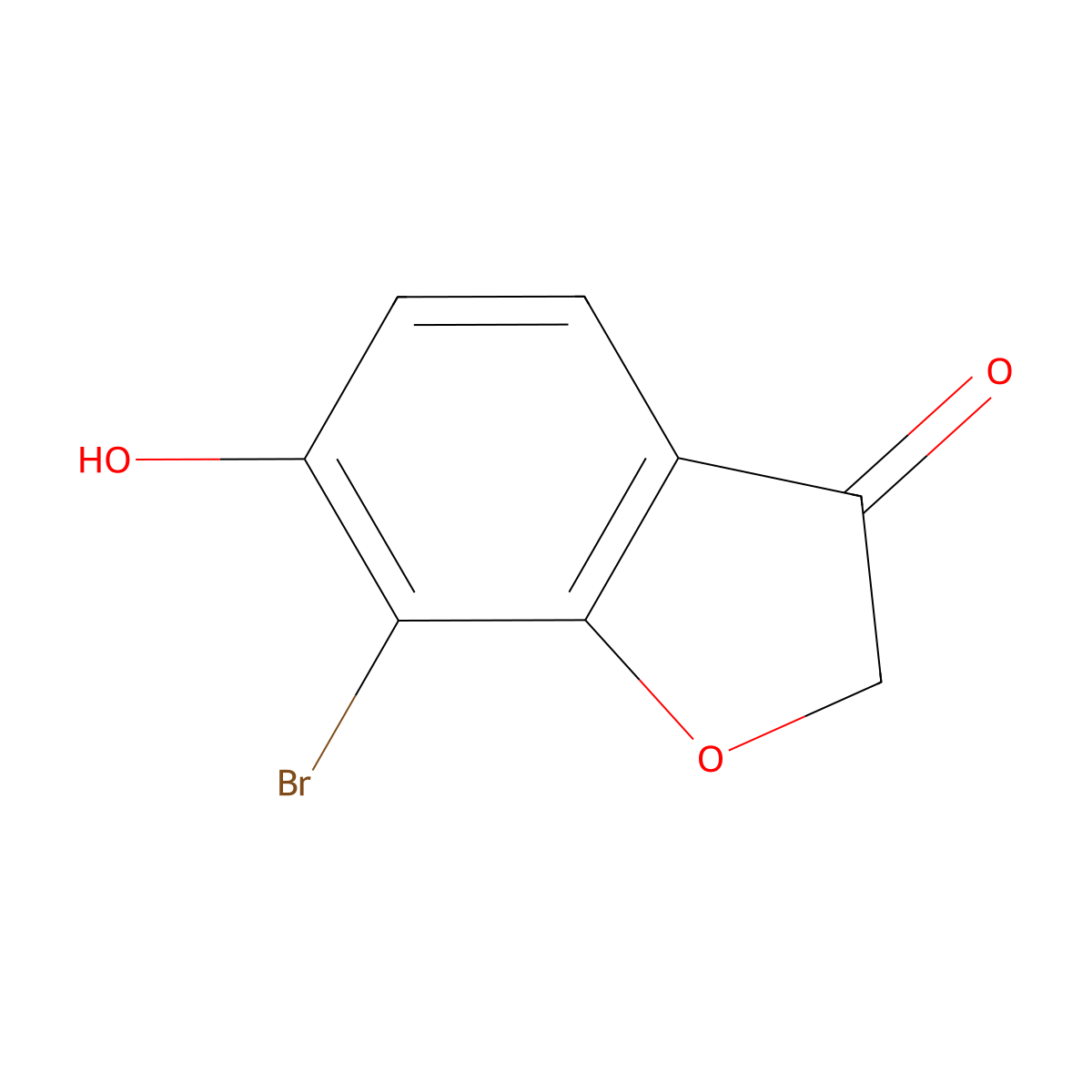 7-Bromo-6-hydroxybenzofuran-3(2H)-one molecular structure, CAS 1344898-78-7