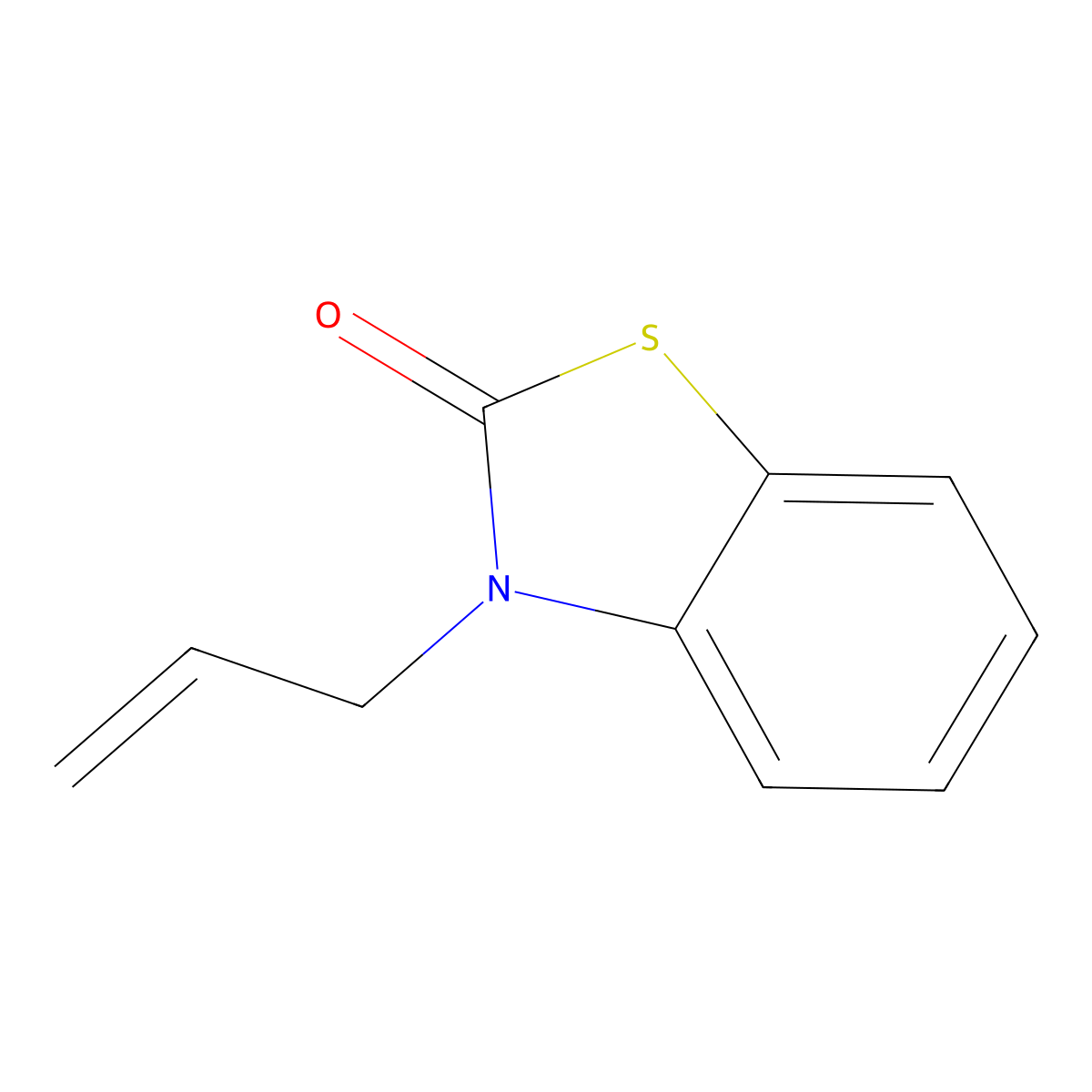 3-Allyl-2,3-dihydro-1,3-benzothiazol-2-one molecular structure, CAS 13449-08-6