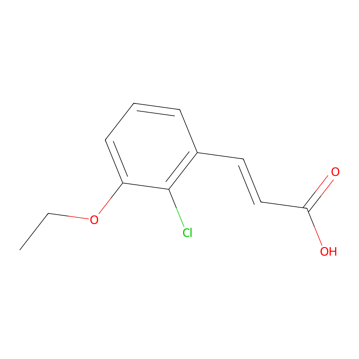 3-(2-Chloro-3-ethoxy-phenyl)-acrylic acid molecular structure, CAS 1344906-15-5