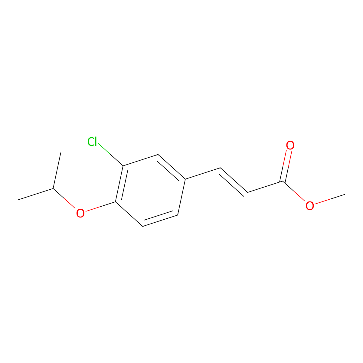 3-(3-Chloro-4-isopropoxy-phenyl)-acrylic acid methyl ester molecular structure, CAS 1344906-27-9
