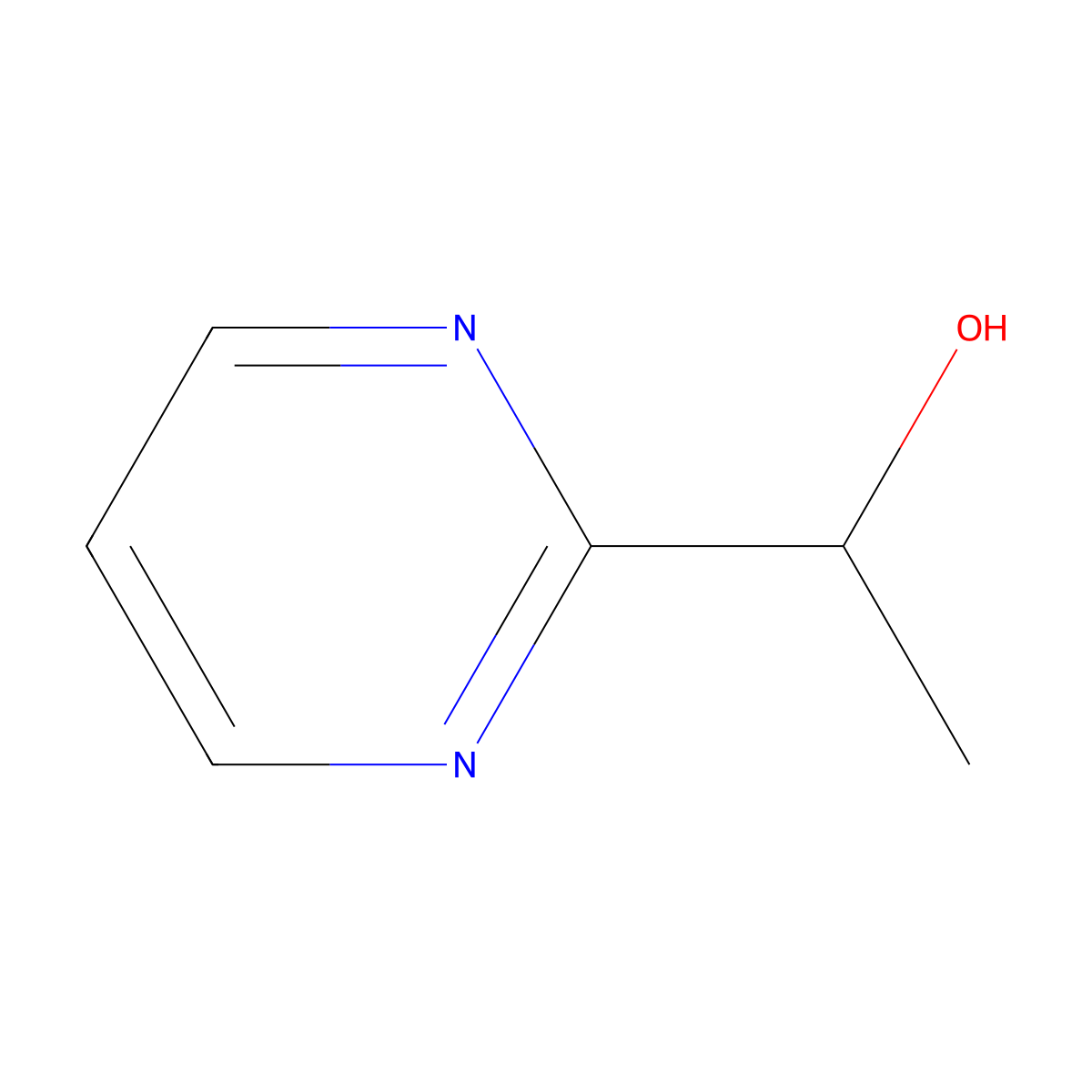 (1S)-1-pyrimidin-2-ylethanol molecular structure, CAS 1344914-38-0