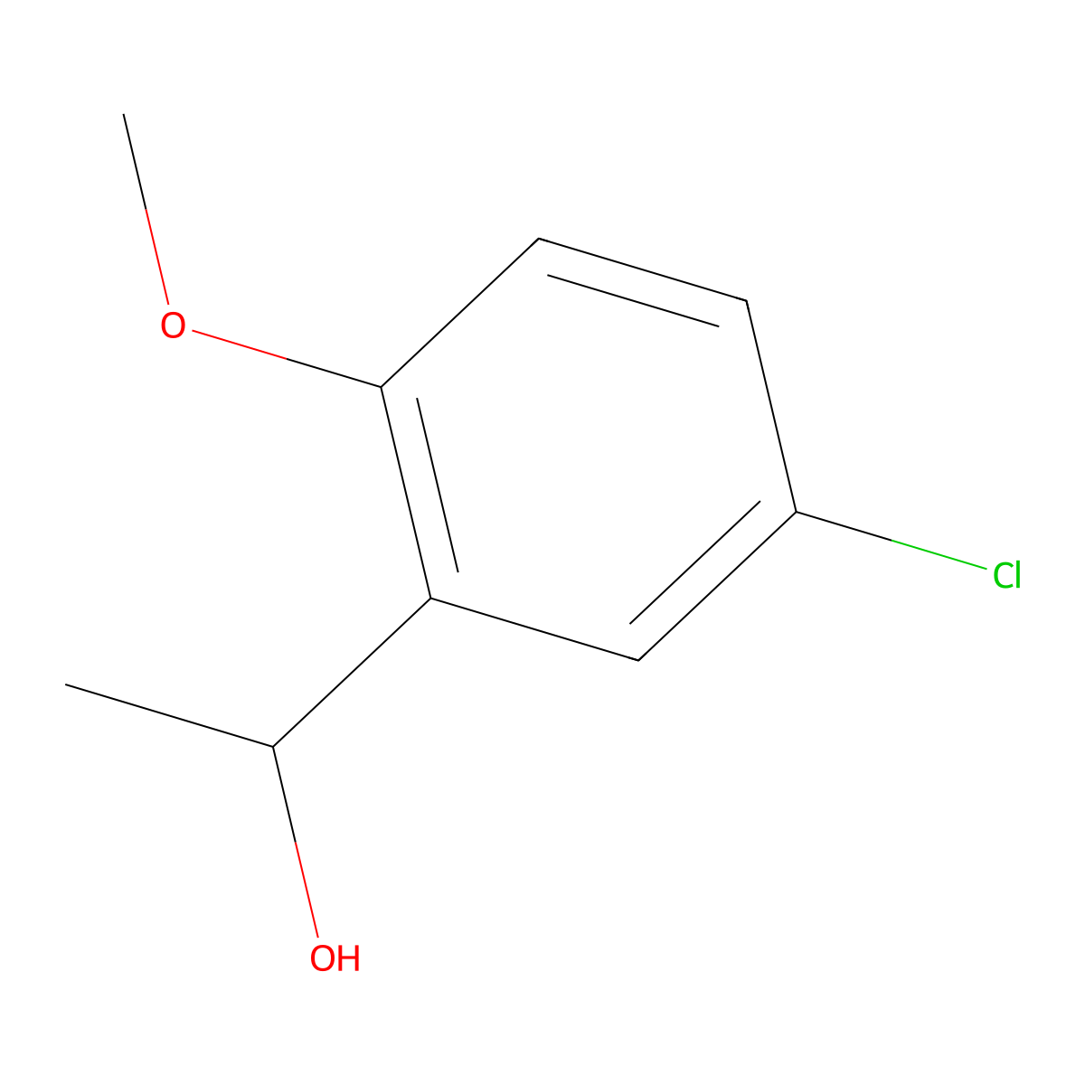 (R)-1-(5-Chloro-2-methoxyphenyl)ethan-1-ol molecular structure, CAS 1344918-11-1
