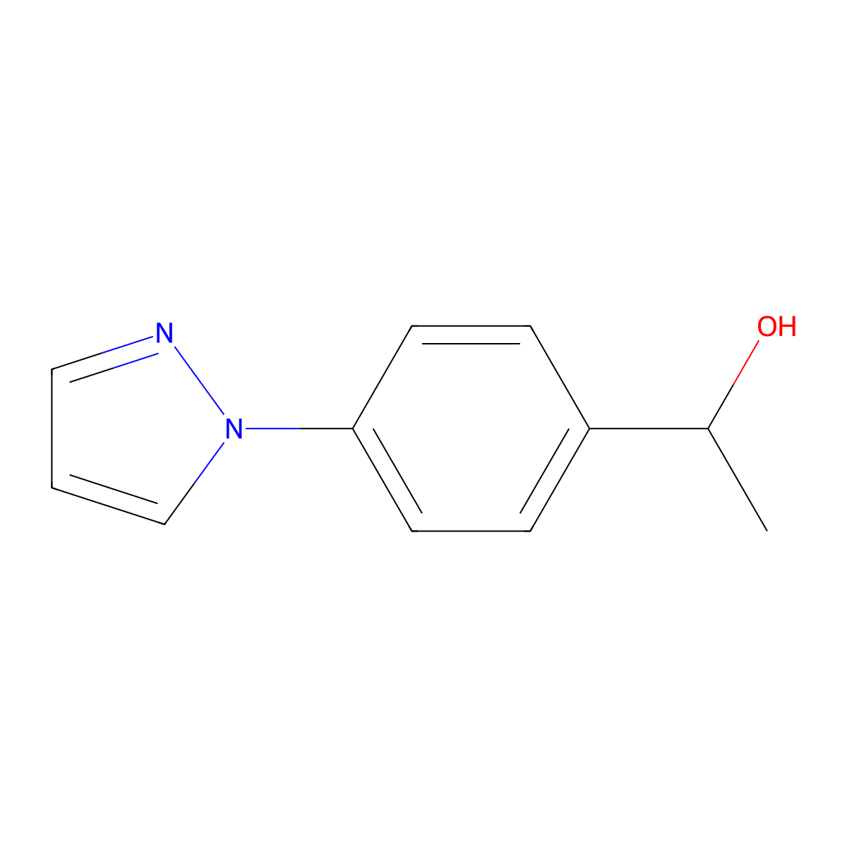 (1s)-1-[4-(1h-Pyrazol-1-yl)phenyl]ethan-1-ol molecular structure, CAS 1344918-44-0