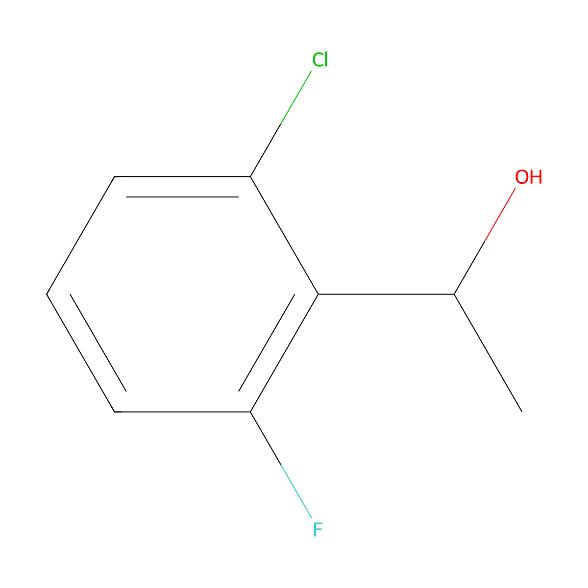 (R)-1-(2-Chloro-6-fluorophenyl)ethanol molecular structure, CAS 1344919-58-9