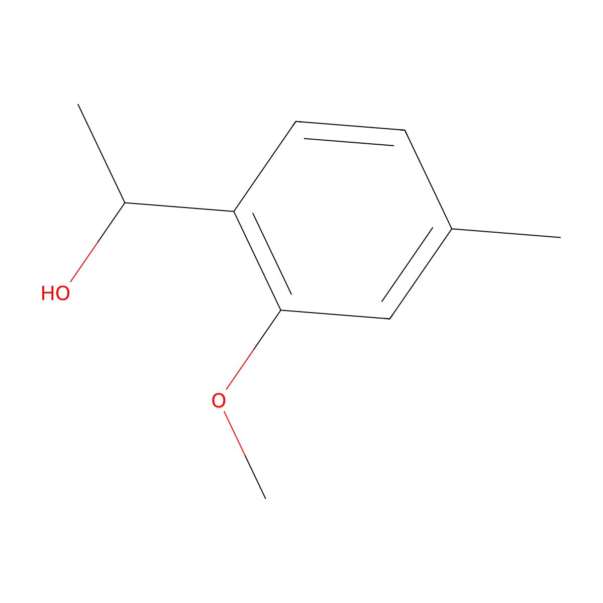 (1S)-1-(2-methoxy-4-methylphenyl)ethan-1-ol molecular structure, CAS 1344920-86-0