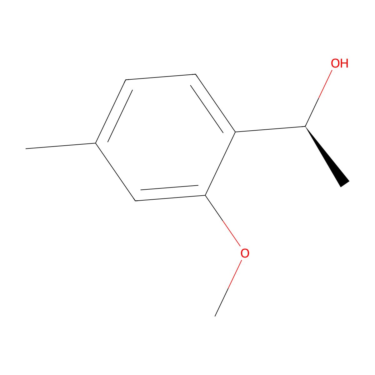 (1S)-1-(2-methoxy-4-methylphenyl)ethan-1-ol molecular structure, CAS 1344920-86-0
