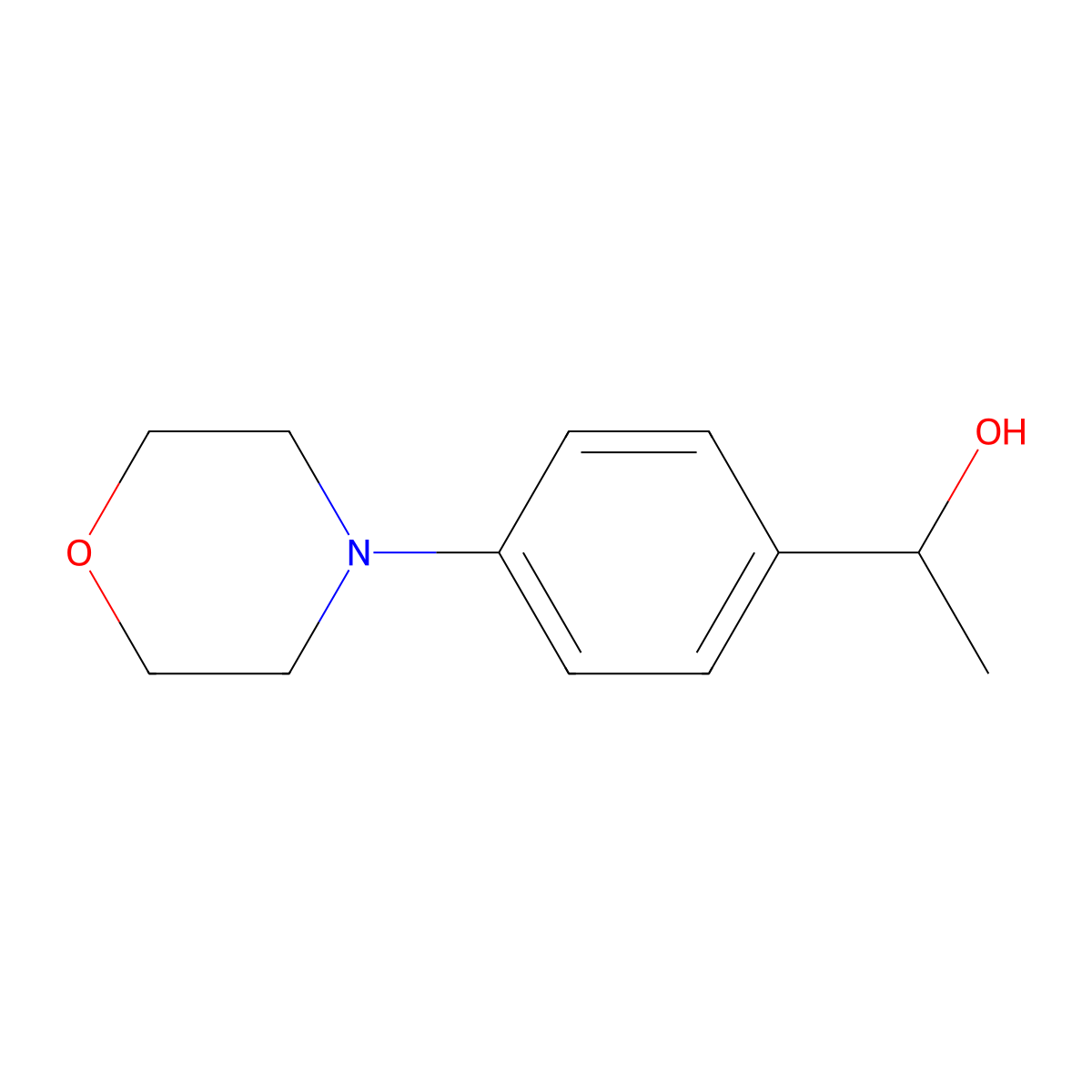 (S)-1-(4-Morpholinophenyl)ethan-1-ol molecular structure, CAS 1344921-45-4