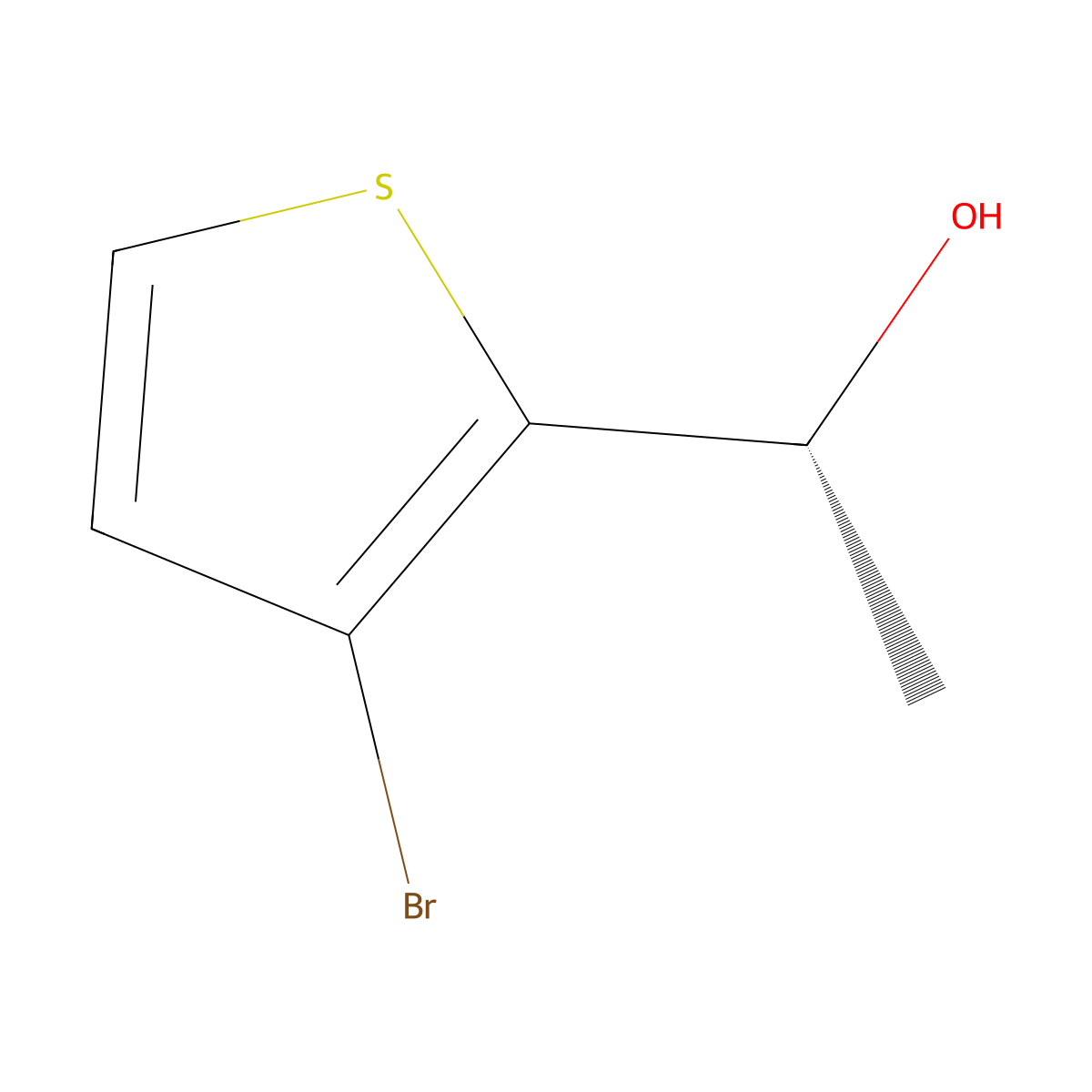 (1r)-1-(3-Bromothiophen-2-yl)ethan-1-ol molecular structure, CAS 1344922-31-1