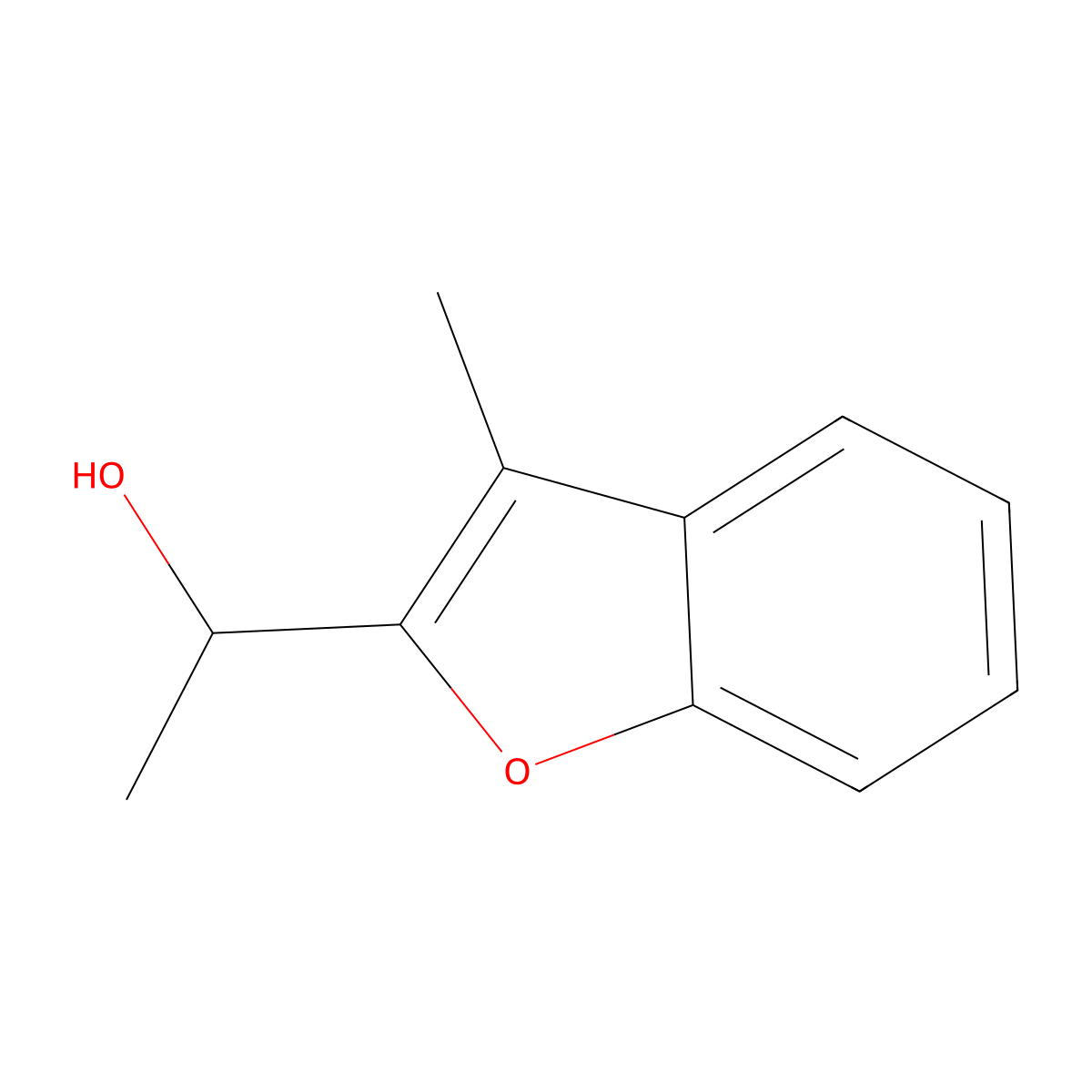 (1R)-1-(3-methyl-1-benzofuran-2-yl)ethan-1-ol molecular structure, CAS 1344924-47-5