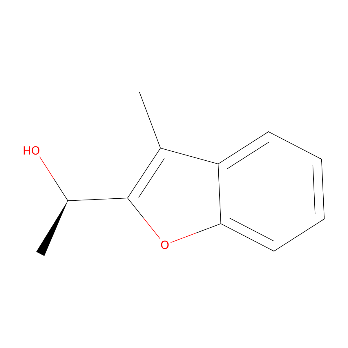 (1R)-1-(3-methyl-1-benzofuran-2-yl)ethan-1-ol molecular structure, CAS 1344924-47-5