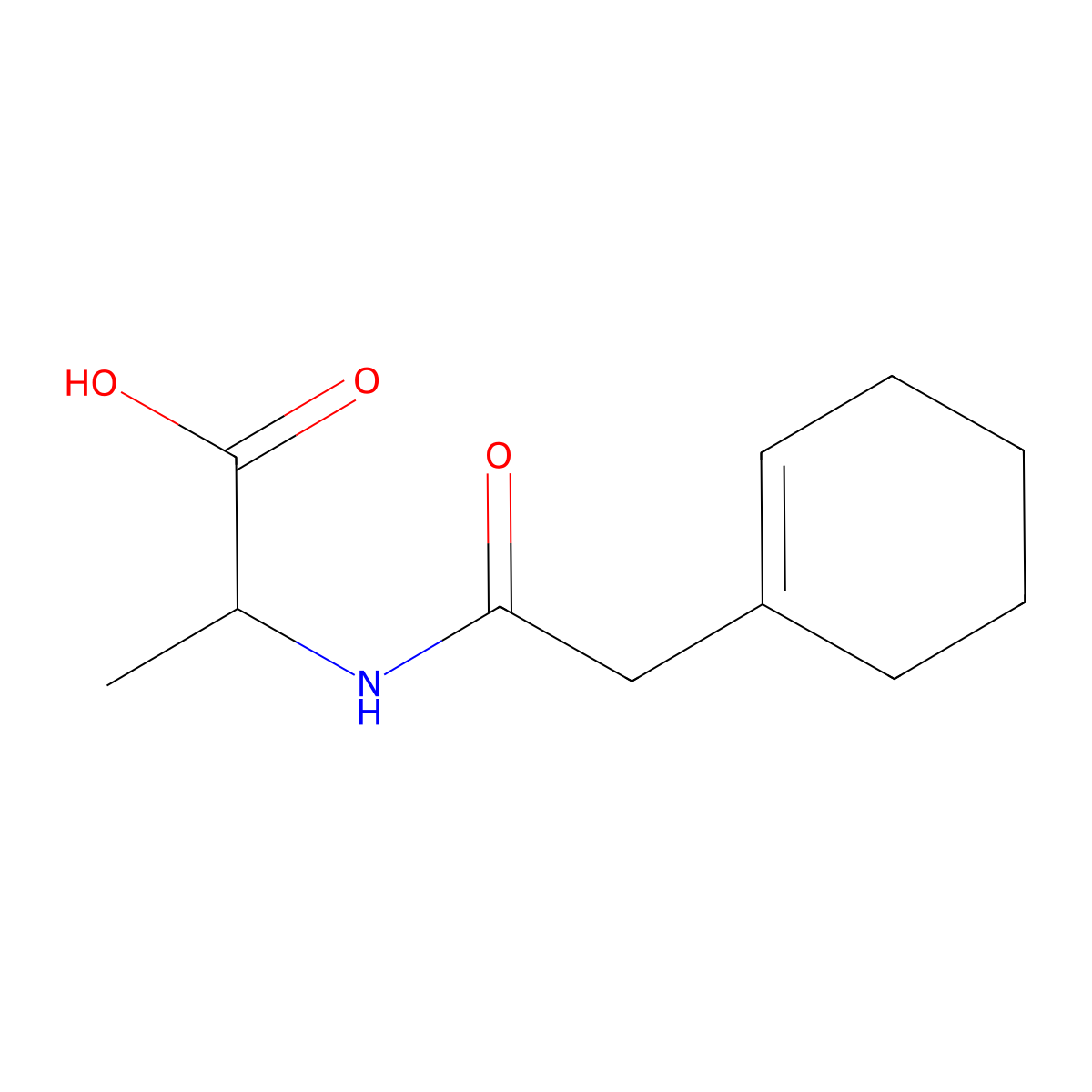 2-[2-(Cyclohex-1-en-1-yl)acetamido]propanoic acid molecular structure, CAS 1344927-53-2