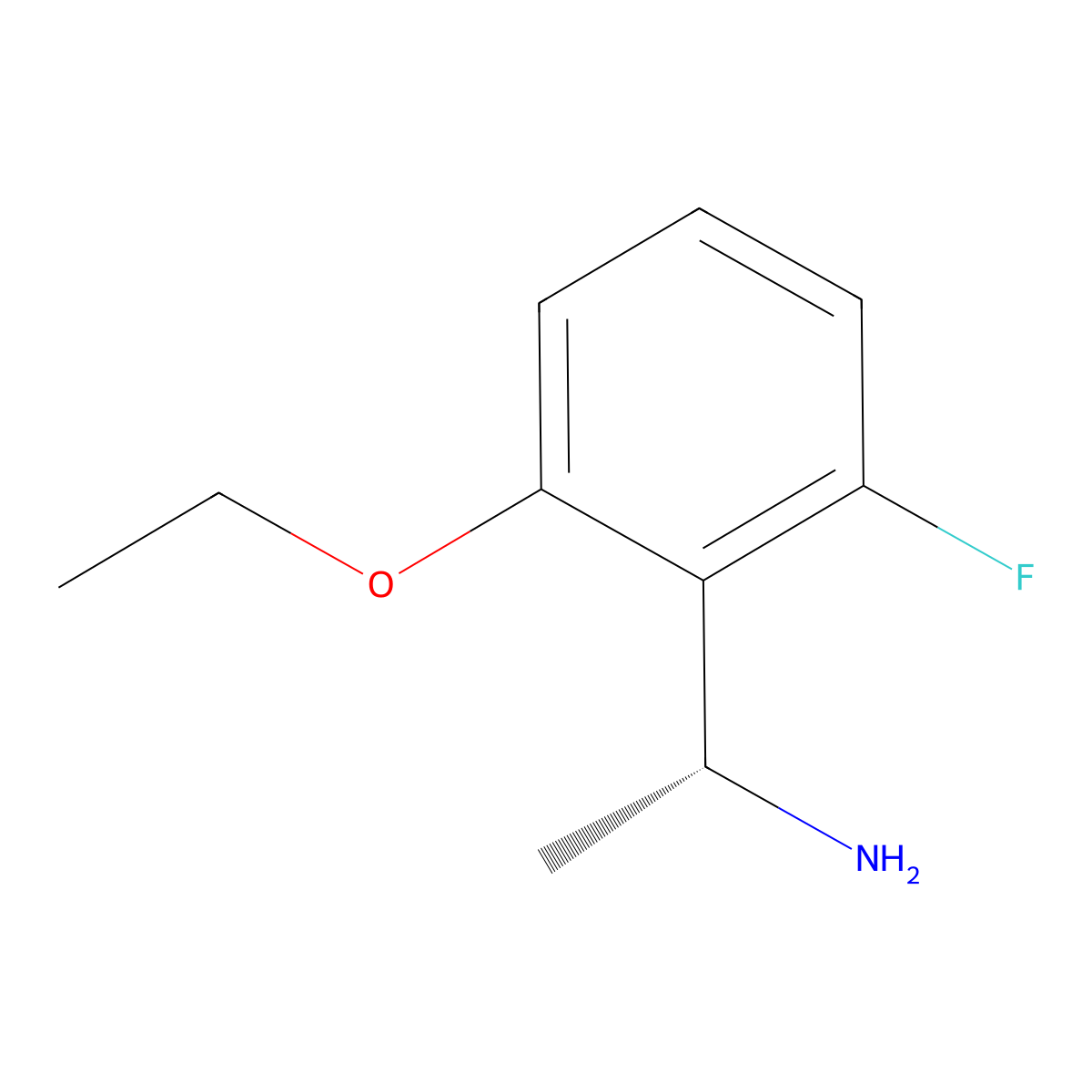 (R)-1-(2-Ethoxy-6-fluorophenyl)ethan-1-amine molecular structure, CAS 1344928-35-3